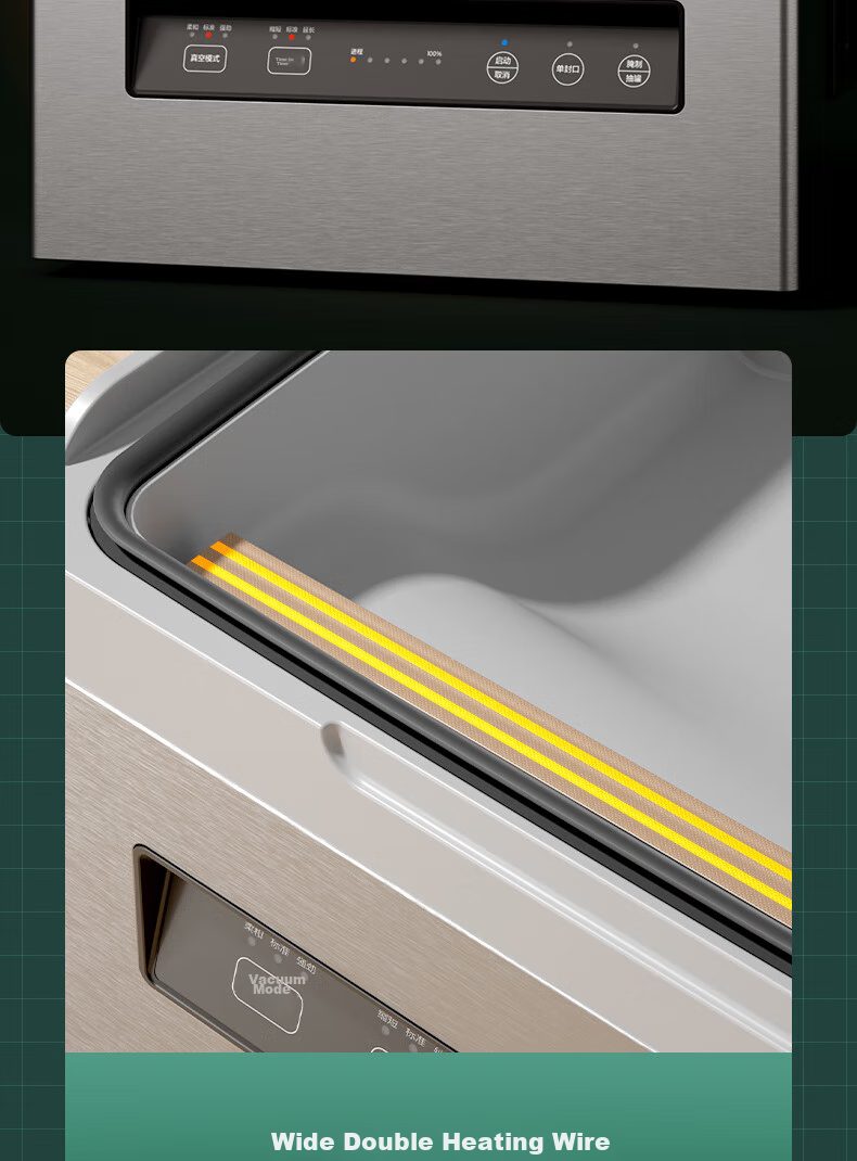 Deli Large Commercial High-Suction Vacuum Sealer, Food Packaging Machine, Automatic Vacuum Sealer, Dual-Use for Dry And Wet Foods, Home Use Vacuum Preservation And Sealing Machine 14