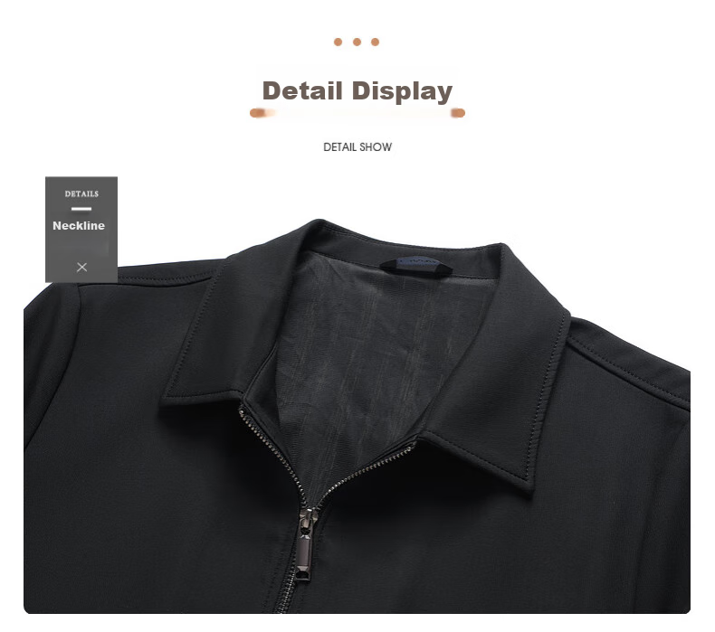 Baocaiyang Administrative Jacket for Men, Spring And Autumn Business Casual Lapel Loose Fit for Middle-Aged And Elderly Government Officials 20