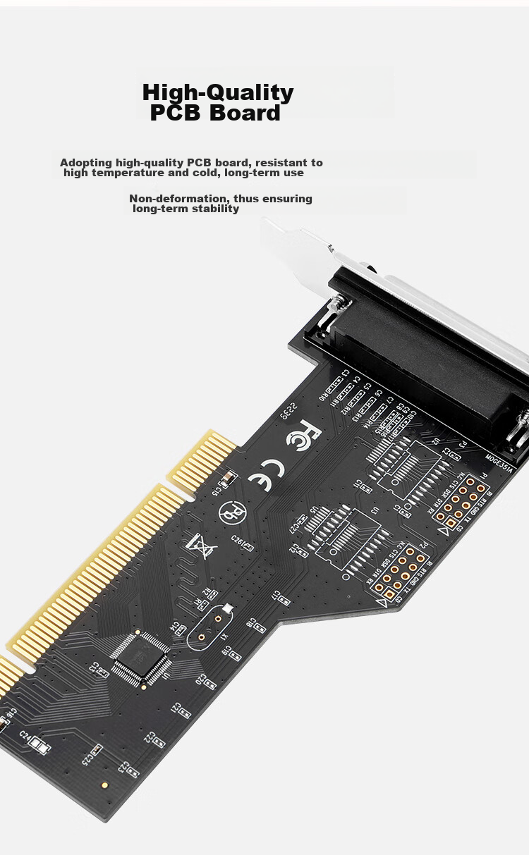 MOGE PCI to Parallel Port Card MC1371 Desktop LPT Printer 25-Pin Expansion Card Adapter Card 7
