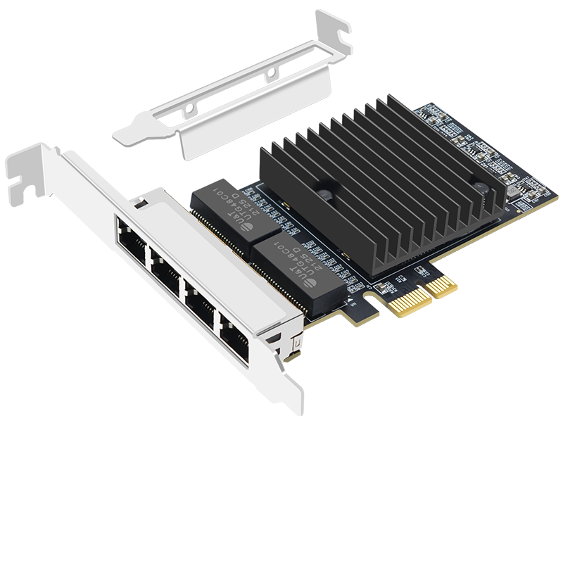 EB-LINK Intel 82571 Chip, PCI-E X1 Gigabit Four-Port Server Network Card, 82571-T4 Electrical Port, EXPI9404PT Machine Vision Industrial Camera