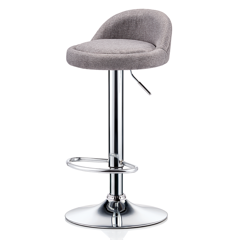 Huakaizhixing Bar Stool, Office Chair with Backrest, Adjustable Height Leisure Chair, High Chair, HK109 Gray Line