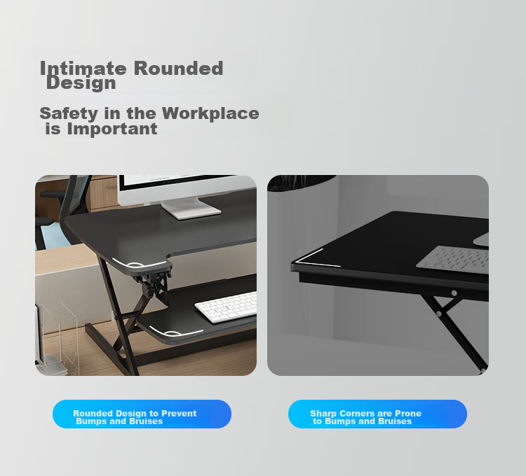Loctek Adjustable Standing Desk with Folding Top, Height Adjustable Workstation for Sitting And Standing Alternately, M2S Elegant White 6