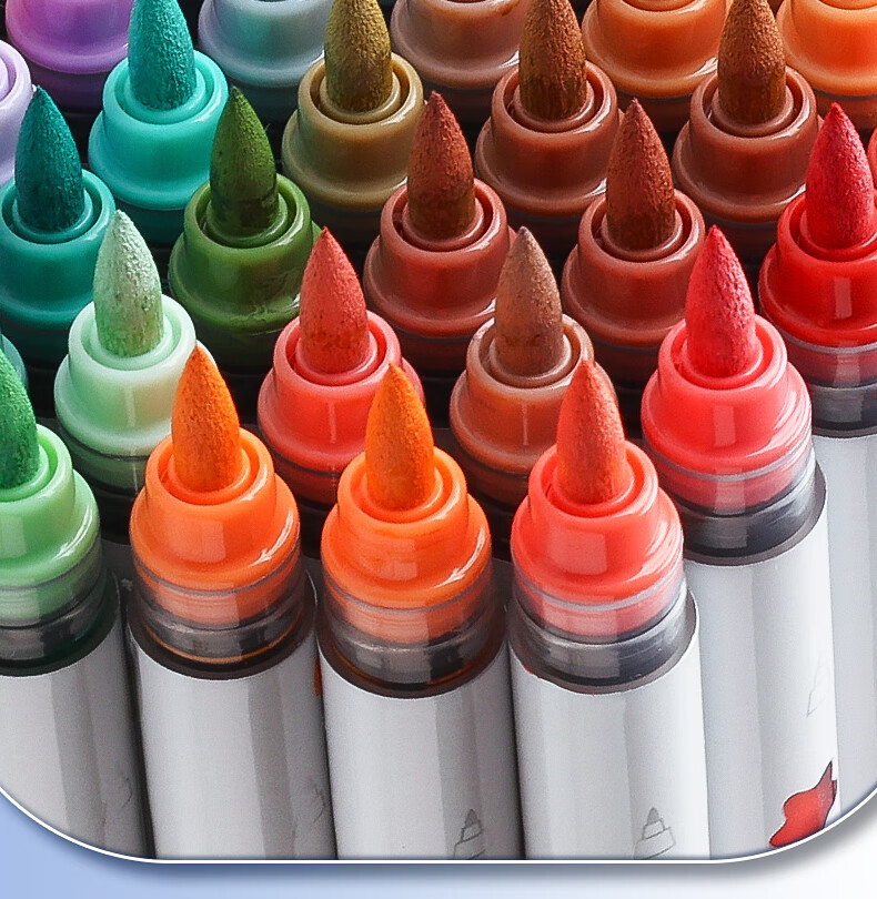Kabaxiong Acrylic Markers, 36 Colors, Soft Tip, Direct Liquid, Stackable, Waterproof, Student Art Drawing Tools, Art Students' Hand-Drawn Watercolor Pens 9