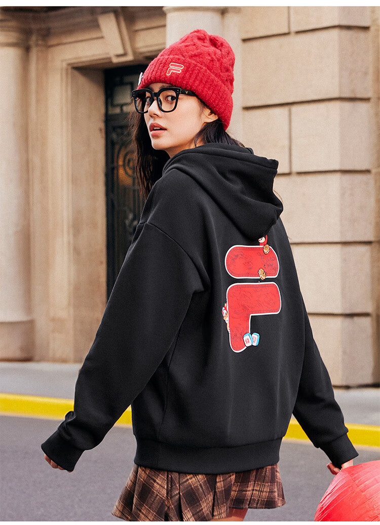 FILA FUSION Couple's Hooded Sweatshirt, Spring Fashion Pure Cotton Knitted Top 22