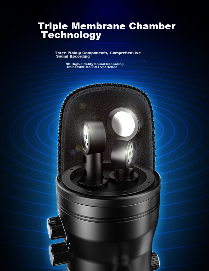 FIFINE Microphone, Condenser Noise Reduction for Recording And Voice-Over, Mobile Phone And Computer Desktop Conference Gaming Voice Karaoke Live Streaming Monitoring Headphones, Wired USB Sound Pickup Microphone K690 4