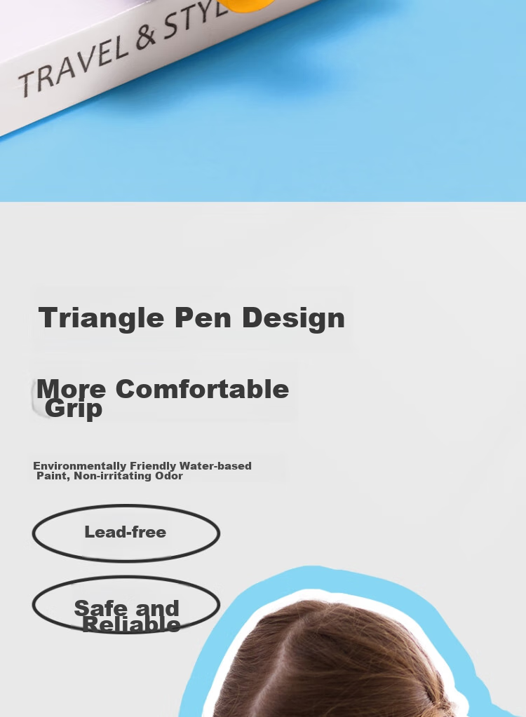 Deli Perforated Pencils, 10 Pieces, HB Medium Thick Triangular Grip, Easy to Hold, Small Hand Grip, Posture-Correcting Pencil, Student Writing Practice Pencil, HC808-HB, Back-To Stationery 12