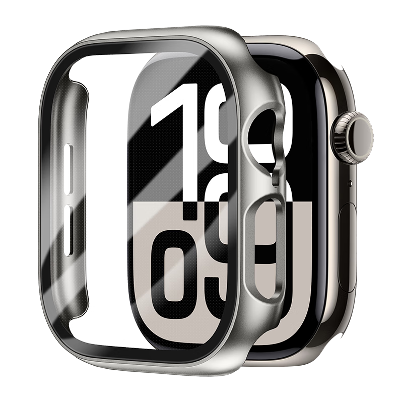 Weiqiantu [Shell And Film Integrated] Protective Case for Apple Watch S11/S10, Compatible with Apple IWatch Ultra 4/3/9/8/SE 3, Integrated Tempered Glass Film