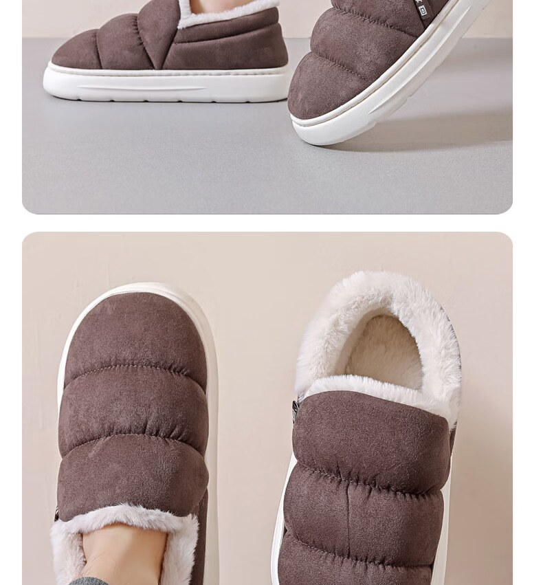 Huili Cotton Slippers with Cotton Lining, Warm And Thick, Suitable for Indoor And Outdoor Wear, Non-Slip, HL0795, Pink, Size 38-39 28