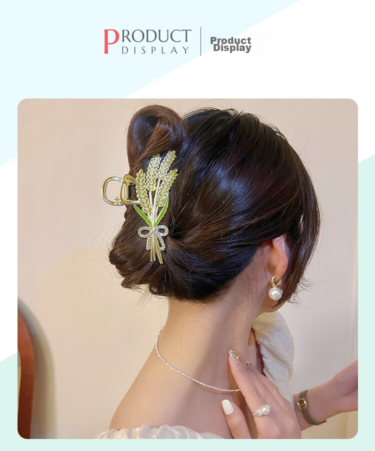 CHIMERA Elegant Back-Of Hair Claw Clip, Korean Style Large Hair Claw, Hair Accessory, Women's Hair Ornament, Mid-Autumn Festival Gift 27