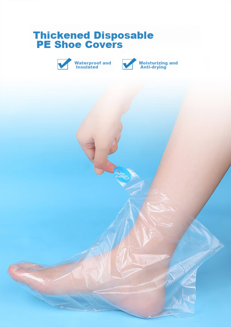 JAJALIN Disposable Foot Covers, Foot Membrane, Foot Care Therapy Bag, Foot Soak, Shoe Fitting, Waterproof And Rainproof Shoe Covers, 100 Pieces 1