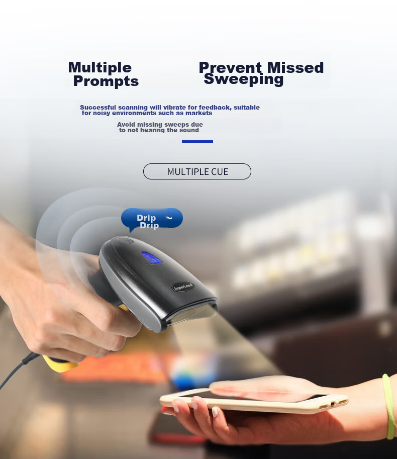 SUPERLEAD Supurui 2620BT Bluetooth Wireless Barcode Scanner, Barcode Reader, Scanning Gun, Barcode Scanner, One-Dimensional And Two-Dimensional Code (Without Base, Base Can Be Purchased Separately) 9