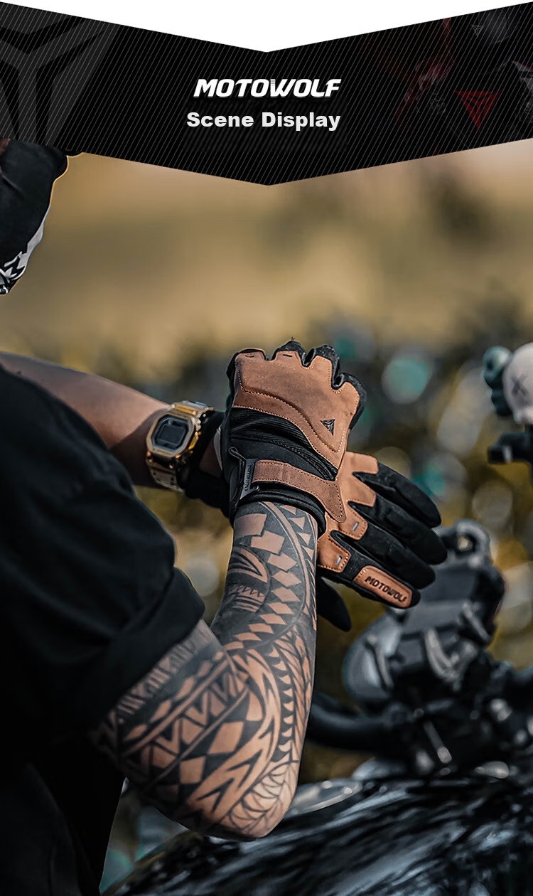 MOTOWOLF Motorcycle Summer Riding Gloves Unisex Windproof Anti-Fall Off-Road Breathable Biker Gloves 8