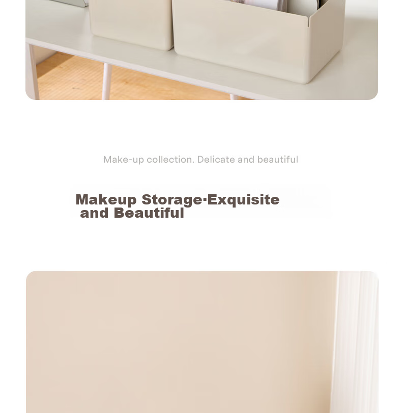 Deli Xdomo Series Storage Box with Lid, Office And Makeup Organizer with Silicone Clasp, Pink Tall Square XDM13 11