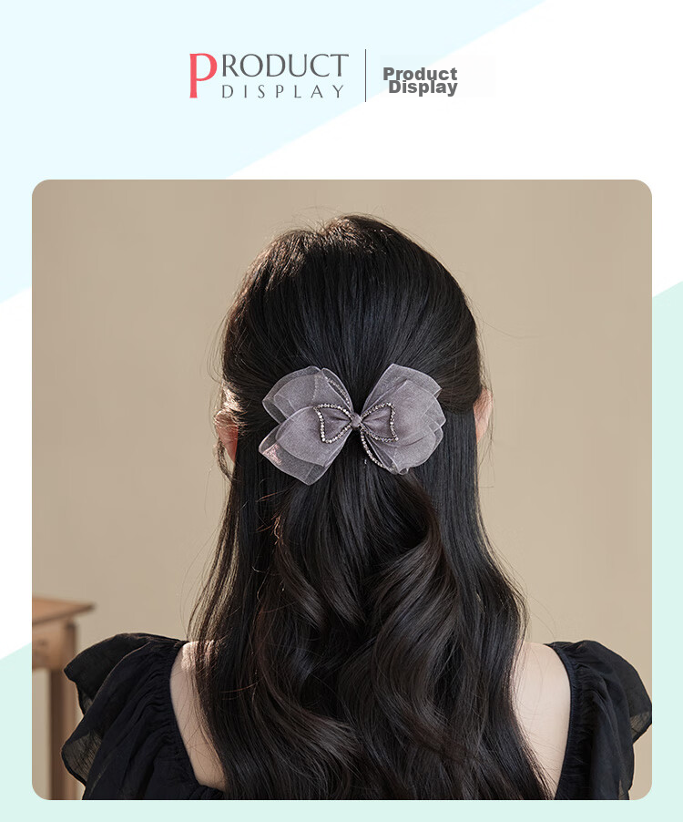 CHIMERA Elegant Back-Of Barrette, Gentle Wrinkle Half-Up Hair Clip, Spring Hair Accessory, Women's Birthday Gift 3