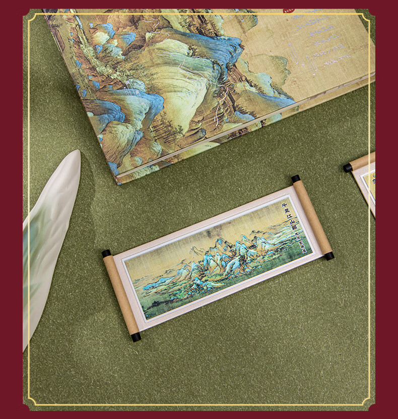 TIANSE Palace Museum Cultural Scroll Refrigerator Magnet Museum Collection Famous Painting Decorative Magnetic Sticker Beijing Souvenir Chinese Style Birthday Gift TS-5955 Riverside Scene at Qingming  1