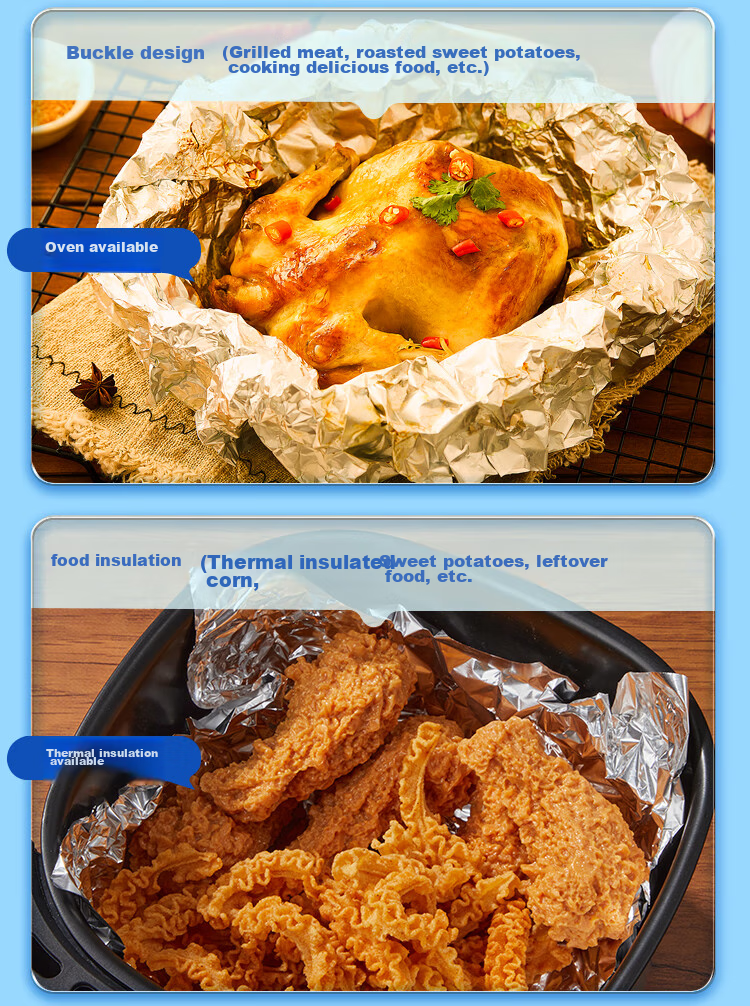 YOUAO Thickened And Widened Aluminum Foil, 45cm*30m*15mic, Sliding Knife Style, Air Fryer Paper, Barbecue Baking, High Temperature Resistant 13
