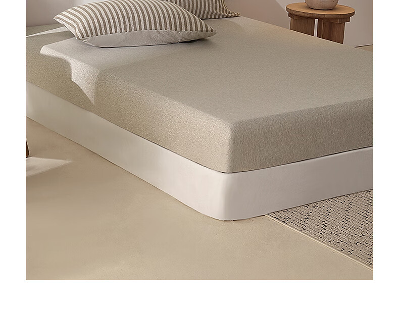 Shuixingjiafang Cotton Fitted Sheet, 100% Cotton Bed Cover, Class A Bedding, Knitted Cotton Mattress Protector, Protective Cover, 1.8x2 Meters 5