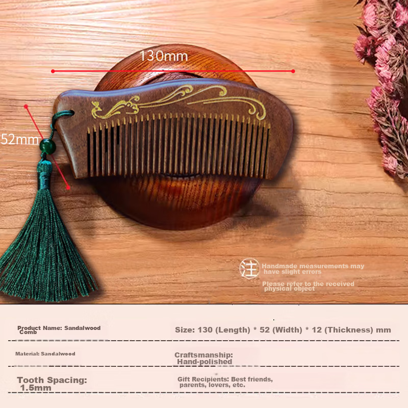 Abaoli Wooden Comb, Teacher's Day Gift, Practical Present for Teachers, Mothers, Wives, Girlfriends, Birthday Gift Box, Chinese Style