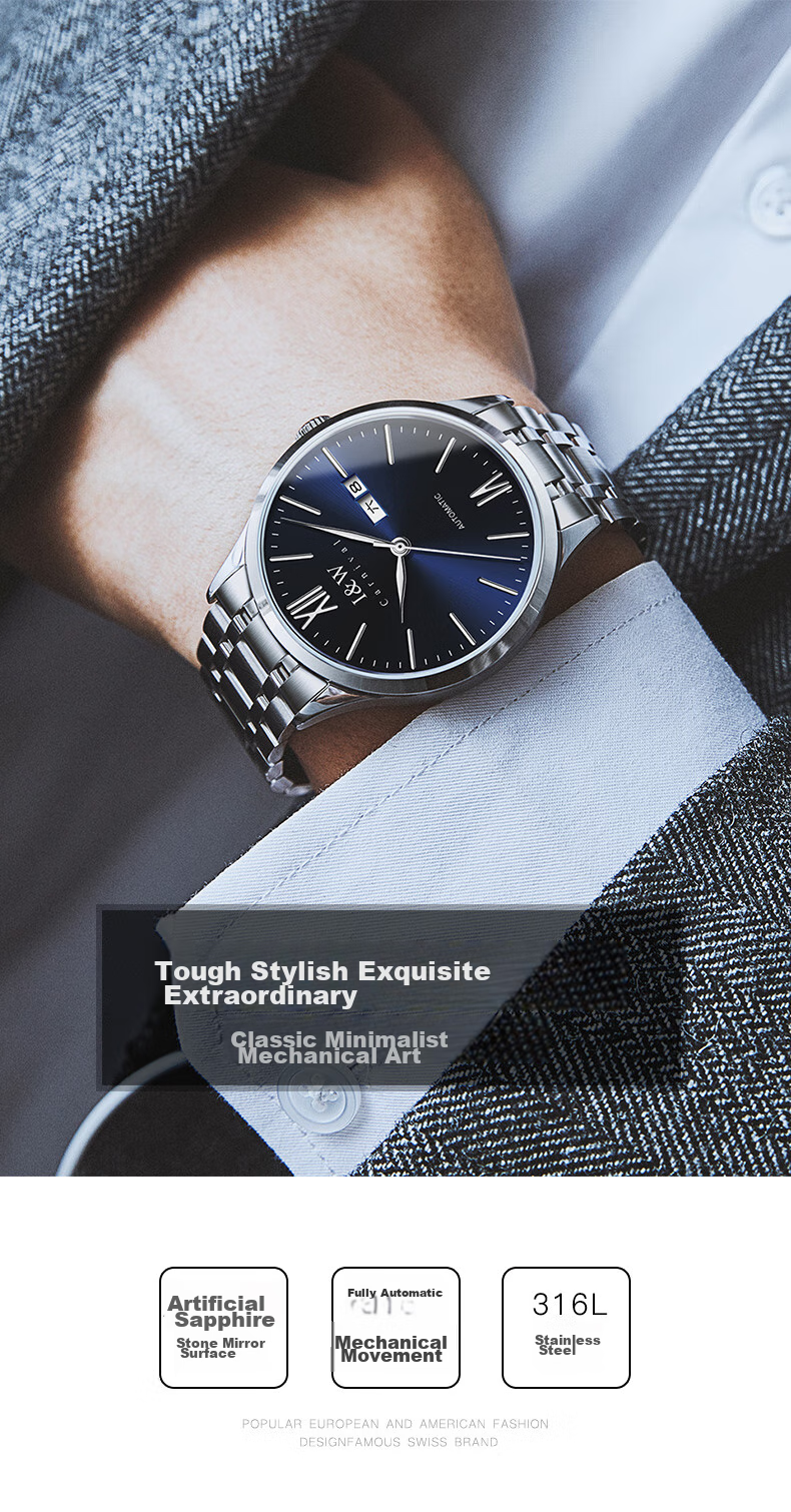 Aiwochi Swiss Iw Watch, Men's Fully Automatic Mechanical Watch, Men's Luxury Timepiece, 2026 New Model, Brand Waterproof Business Genuine Product 1