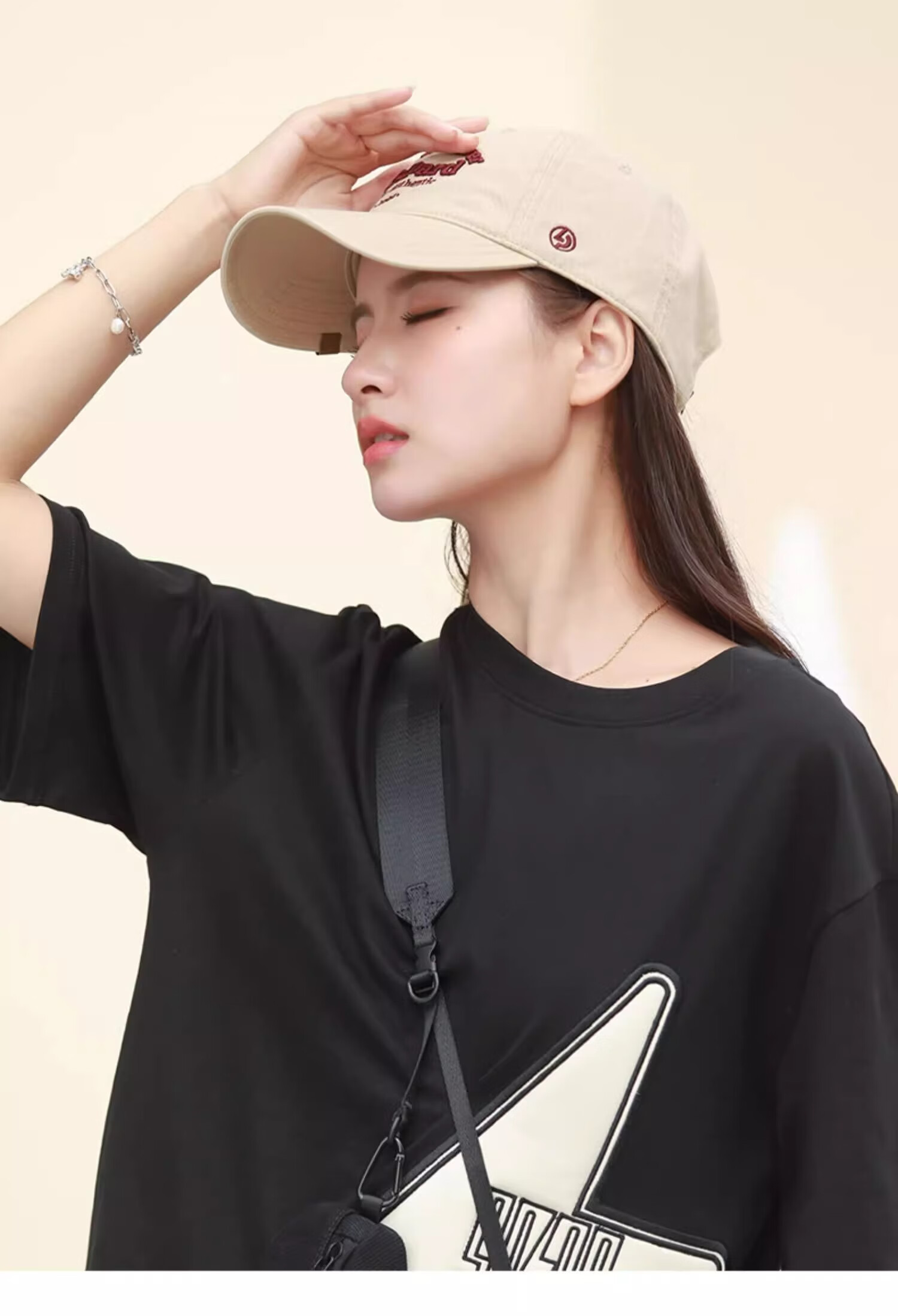 LACKPARD Women's Korean Style New Elastic Baseball Cap High-End Versatile Black Sunshade Hat 10