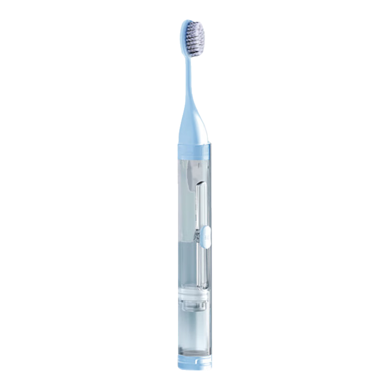 Etravel Travel Toothbrush Case And Dental Set for Adults And Children, Portable Folding Mini Toothbrush with Soft Bristles for Orthodontic Care, Blue
