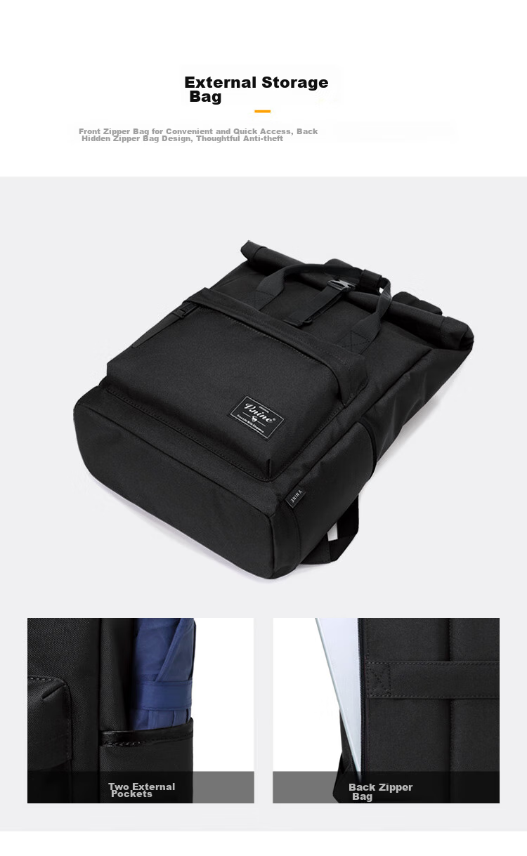 V.NINE Backpack, Large Capacity Travel Bag for Men And Women, 14/15 Inch Laptop Bag, Student Bookbag, Couple's Backpack 12