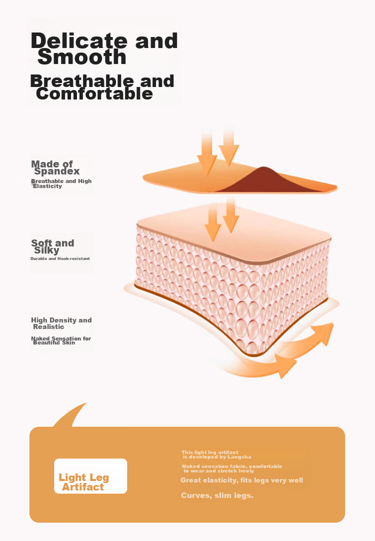 LangSha Light-Legged Bare-Feel Device for Women, Autumn And Winter Base Layer Pants, Thickened Fleece-Lined, Natural Skin-Tightening, Seamless White Skin, Thickened Fleece 5