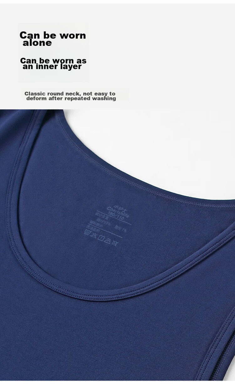 CHERISH LIFE Men's Tank Top Undershirt Sleeveless Vest, Elastic Breathable Undershirt for Athletic Performance 4