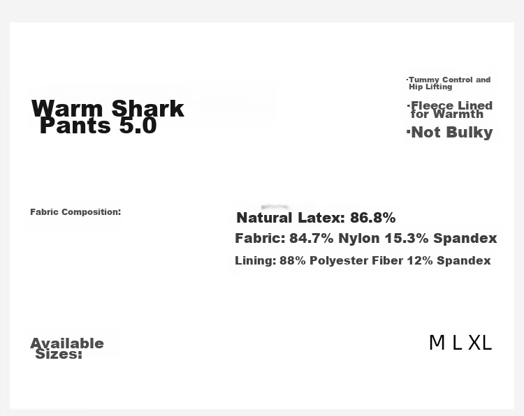 Dushiliren Thick Shark Leggings for Women, High-Waisted Tummy Control And Butt-Lifting Latex Fleece-Lined Tight Pants for Autumn And Winter, Black, Size L 4