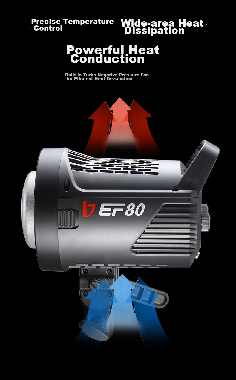 JINBEI EF80BI Fill Light, LED Handheld, Indoor And Outdoor Photography, Videography Interview Lighting, Video Live Streaming Light, Portrait Beauty Food Jewelry Photography Light, Outdoor Portable Constant Soft Light 15