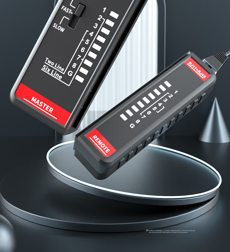 DELIXI ELECTRIC Cable Tester Network Cable Telephone Line Tester Multifunctional Household Cable Pairing Device Fast And Slow Dual Mode 4
