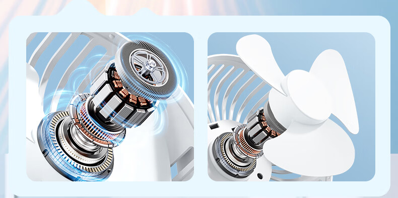 Kumeng Desktop Fan, USB Clip-On Small Fan, Quiet Mini Fan for Student Dormitory Bed, Ultra-Long Battery Life, Wall-Mounted, Office Mini Rechargeable Fa 17