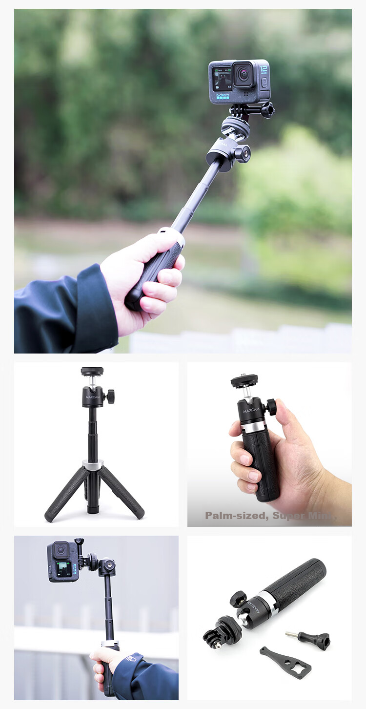 MAXCAM/Maisikamu Compatible with GoPro Ace Pro 2/GoPro 13/12/11/10/9/8/7 Action Cameras, Car Suction Cup Glass Mount, Vehicle-Mounted Bracket Accessories 6