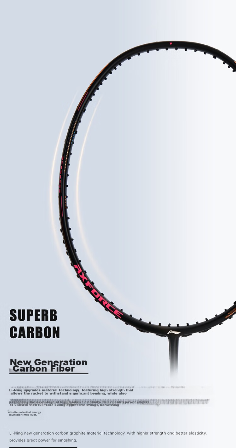 Li-Ning Badminton Racket Thunder 80 Black Gold, 4U6 Unstrung Racket, Offensive Type, AYPT271-46 3