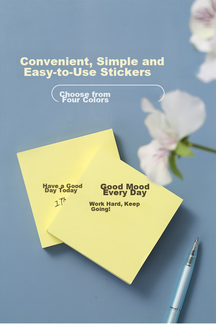 COMIX 12 Packs Colorful Sticky Notes, Adhesive Memo Pads, 76*101mm Large Size, Self-Adhesive Message Paper/Note Pads, Office Supplies, D5003 Yellow 1