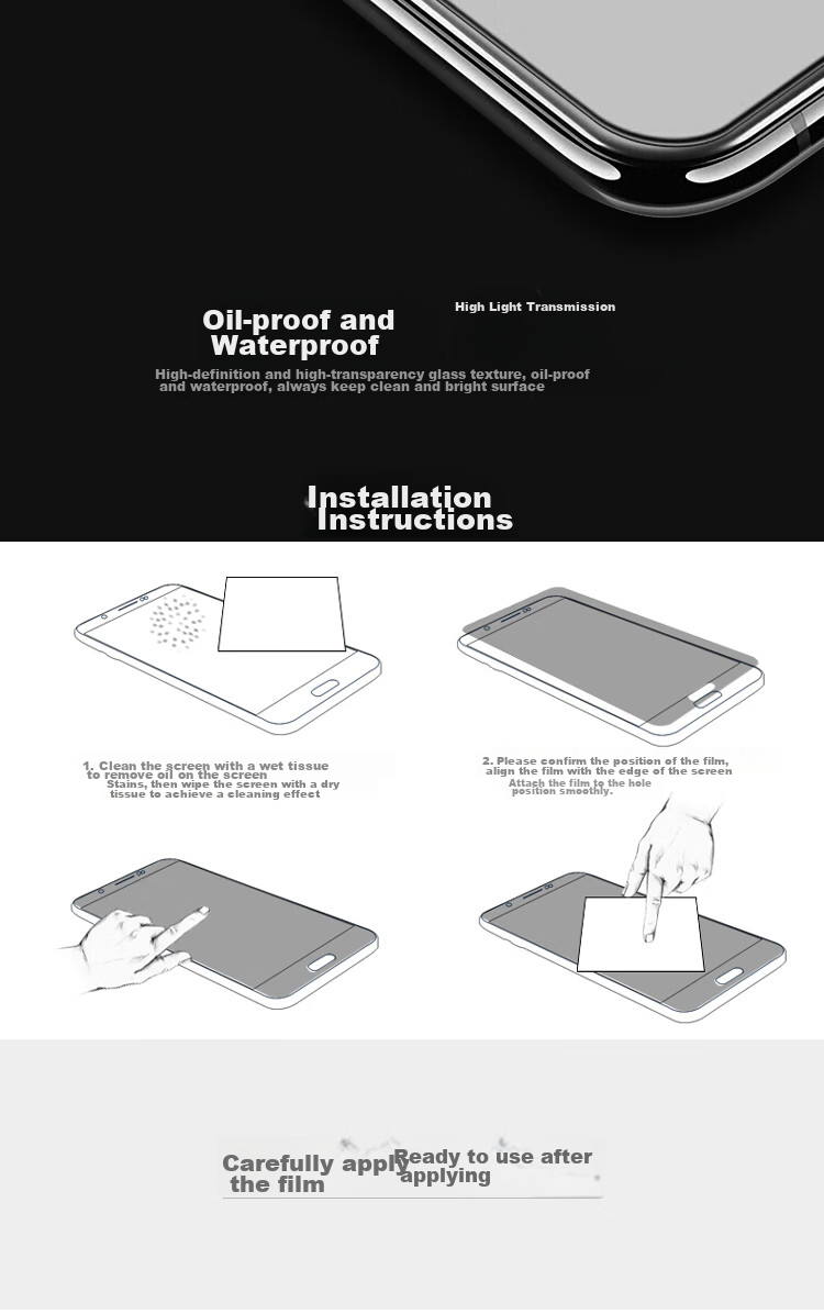 ESCASE Honor Play3/4T Tempered Glass Screen Protector, Huawei Enjoy10 Tempered Glass Film, Full HD High Protection Screen Protector, High Definitio 7