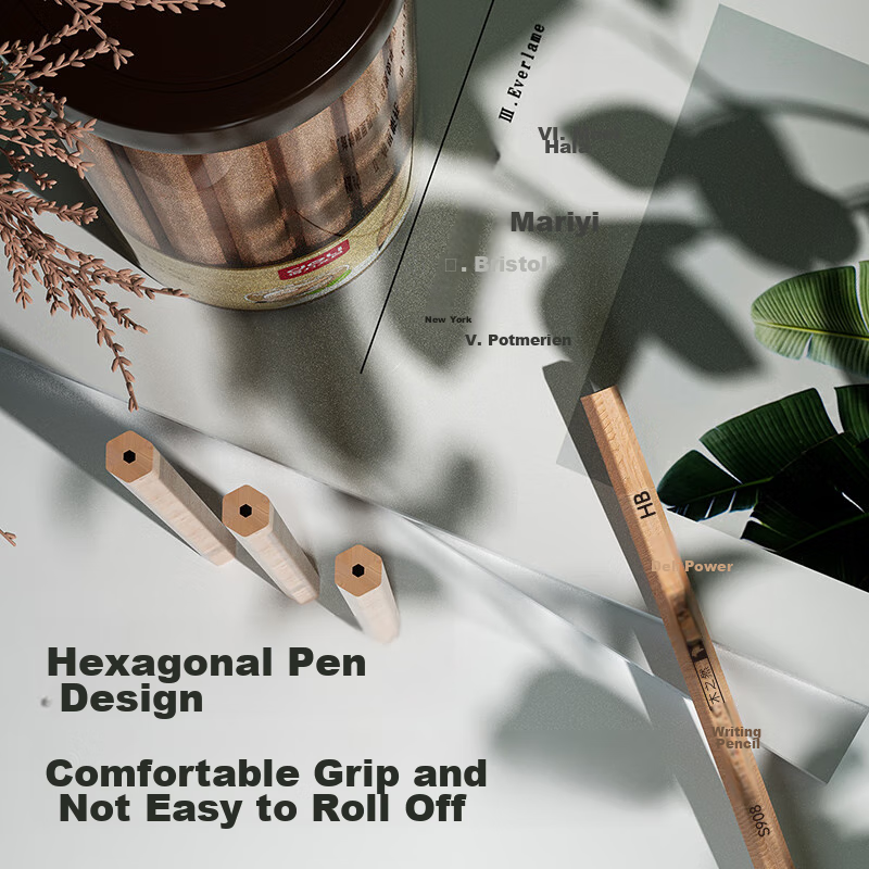 Набор карандашей Deli HC907-HB, 50 шт., шестигранные, HB, деревянные