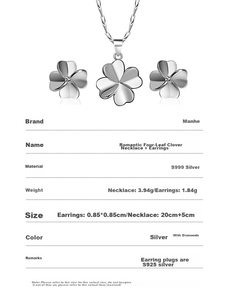 MANHE S999 Sterling Silver Four-Leaf Clover Stud Earrings for Women, New 2026 Style Earrings, Birthday Gift for Girls And Friends 11