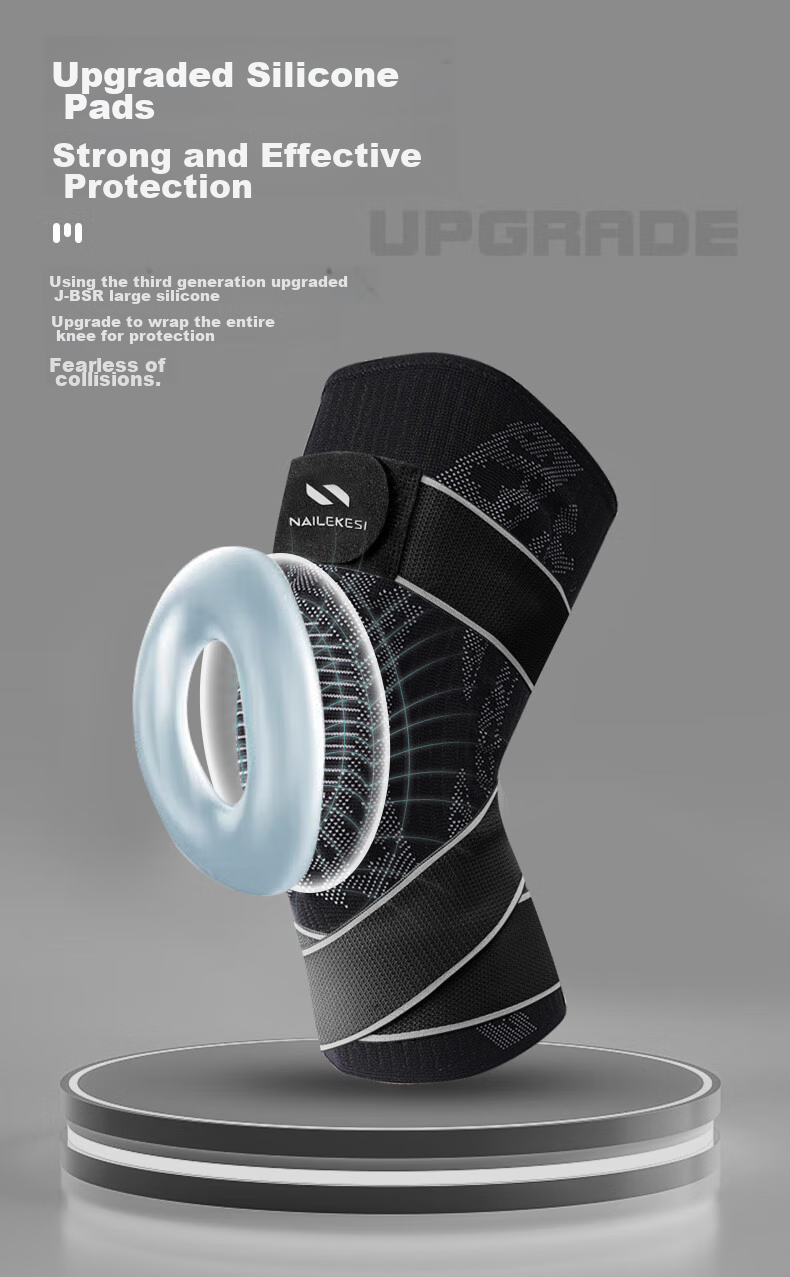 NAILEKESI N Knee Brace Professional Sports Men's Knee Joint Protector for Meniscus Injury Fixation Bandage Compression Badminton Basketball 8