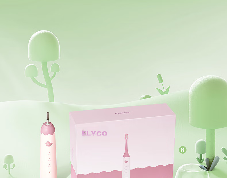 FLYCO Children's Electric Toothbrush with 3 Modes, Smart Timer, Sonic Soft Bristles, for Ages 3-6 Birthday And Children's Day Gift for Boys FT7110 Cute Gree 34