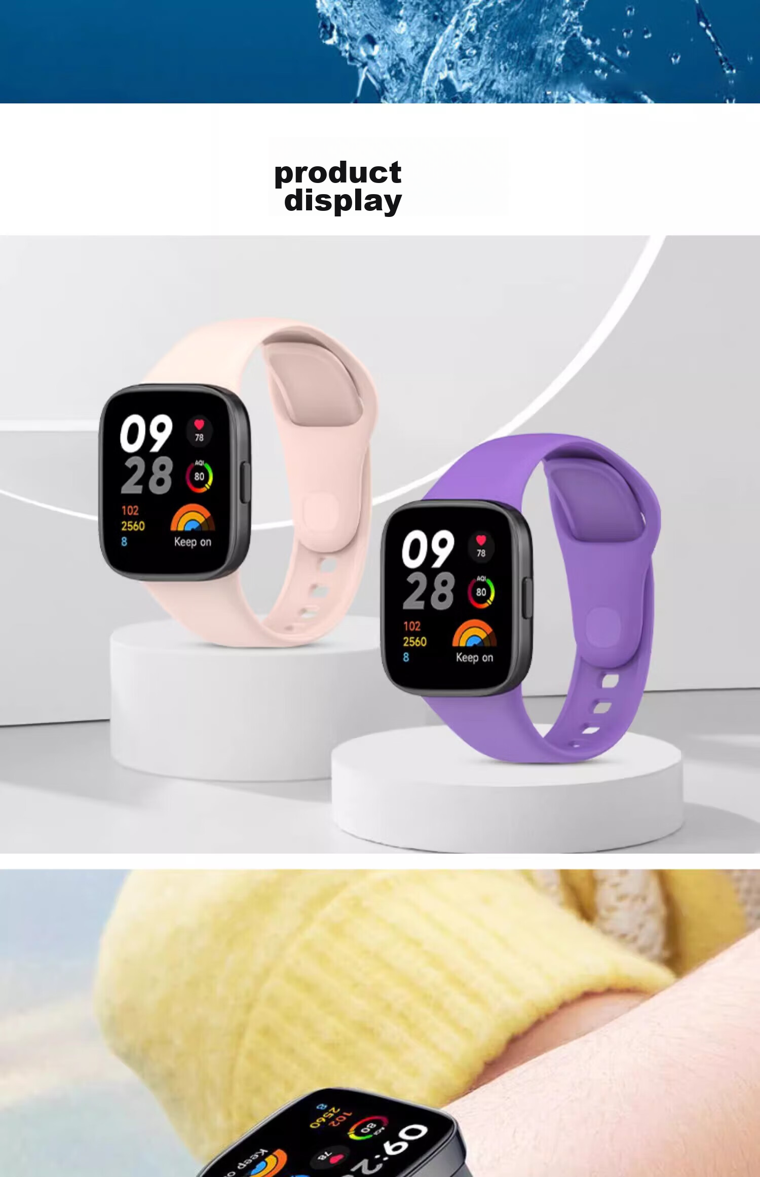 CHENSONG Compatible with Redmi Watch 3 Strap, Suitable for Redmi Watch 3 Smartwatch Band, Sports Watch Colorful Replacement Silicone Wristband for Redmi Watch 3 5