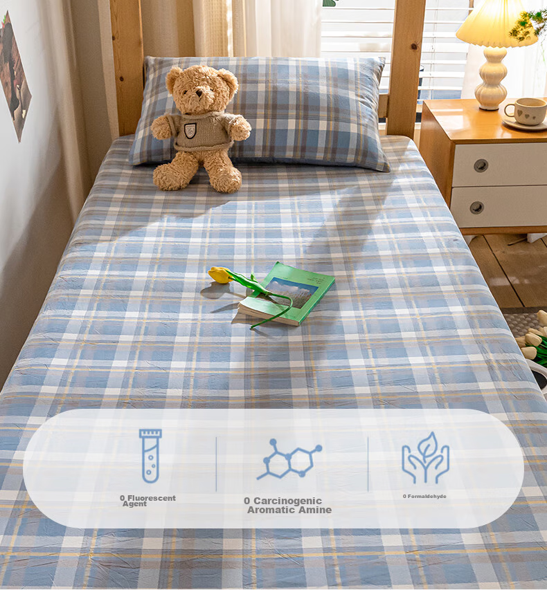 Hengyuanxiang Class A Pure Cotton Bed Sheet, Mattress Cover for Student Dormitory, Protective Cover to Prevent Dirt, Washable Bedspread, 80*200cm 8