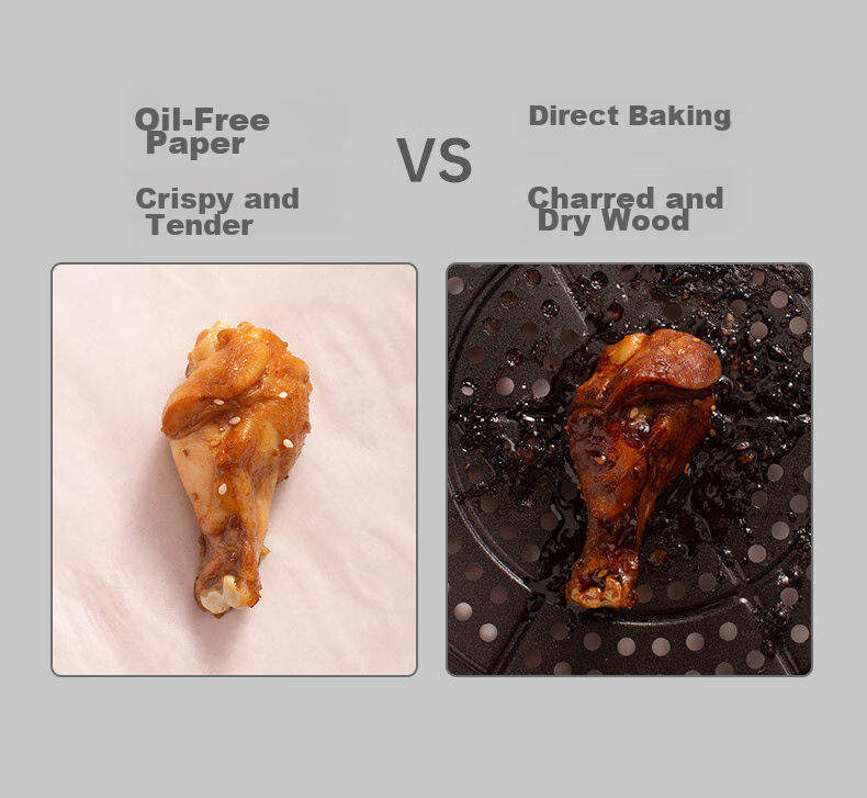 Mohuanchufang Air Fryer Paper, Silicone Oil Paper, Barbecue Paper, Meat Grilling Paper, Baking Paper Tray, Oven Baking Paper, 50 Sheets 7