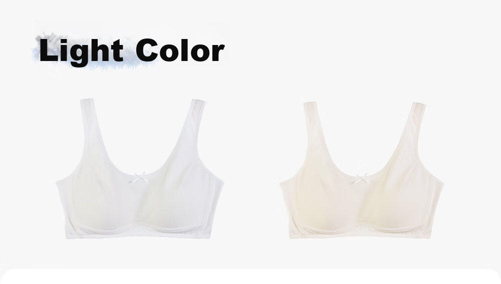 Ailier &ouluola Teenage Bra for High School Girls, Puberty Bra for 16-18 Year Olds, Three-Stage Pure Cotton Girls' Brassiere 75B 14