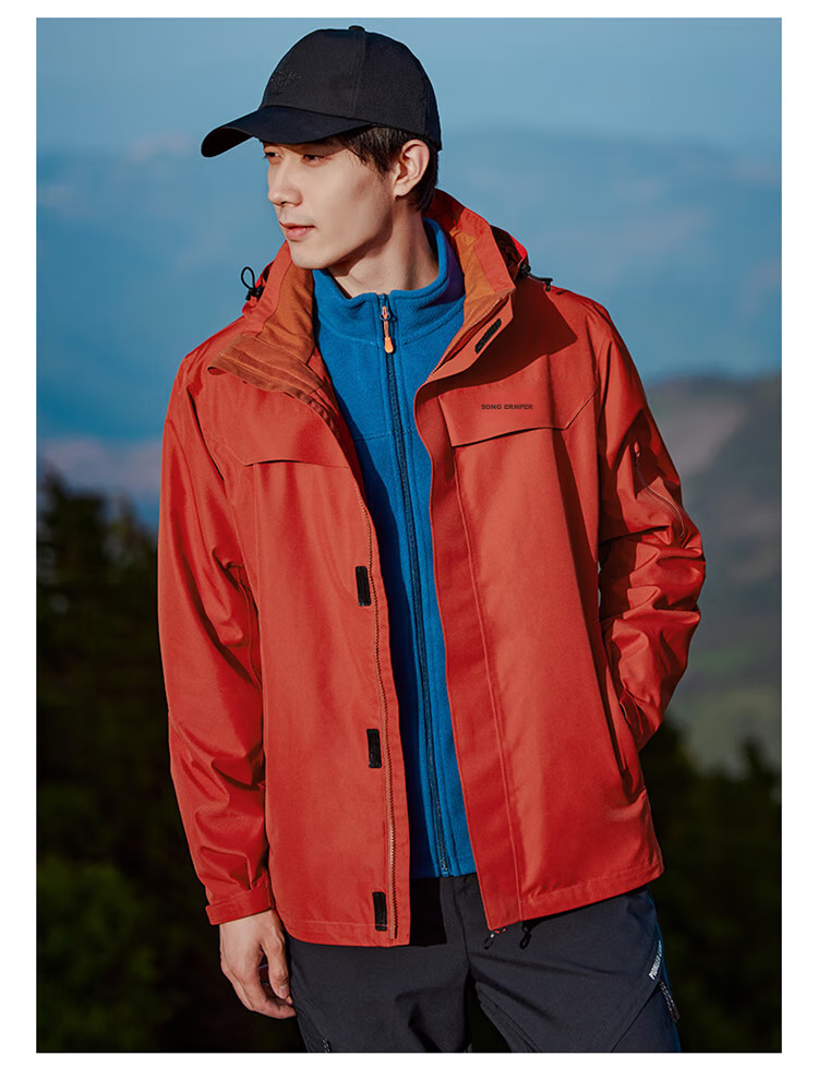 Pioneer Camp Lin Xinyue Same Style Zhuque Windbreaker Jacket for Men, Three-In Fleece Inner Layer, Outdoor Waterproof And Windproof Hiking And Mountaineering Clothing 16