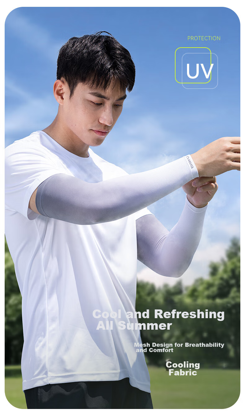 Li-Ning Ice Sleeves for Men And Women, Sun Protection Ice Silk Arm Sleeves, Gradient Men's UV Protection, 2026 New Cycling Arm Guards for Women, Summer 7