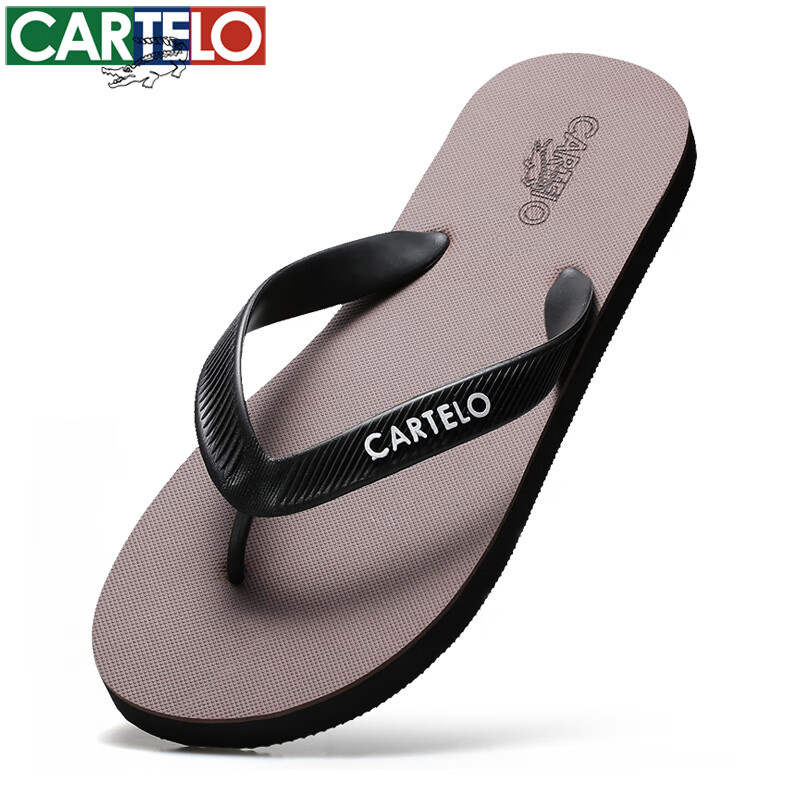 CARTELO Flip-Flops for Men, New Style, Breathable for All Seasons, Beach And Outdoor Wear, Indoor Home Use, Lightweight, Fashionable, Versatile Sandals