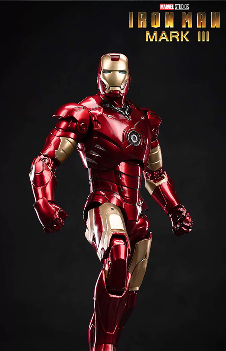 Marvel Iron Man MK3 Action Figure, 10th Anniversary Edition, Collectible Articulated Model Display Piece 9
