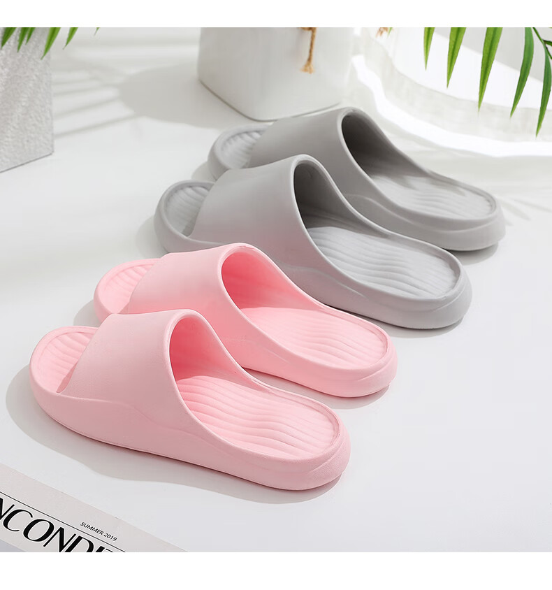 GUOLUOFEI Home Slippers for Men And Women, Summer Indoor Non-Slip Thick Sole Couple Bathroom Shower Sandals White Size 37-38 13