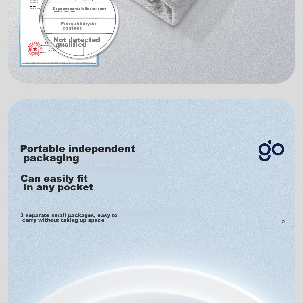 Freego Pure Cotton Disposable Men's Underwear, Sterilized, No-Wash, 5 Individually Packed, for Travel, Business Trips, Men's Gray Triangle Briefs, XL Size 26